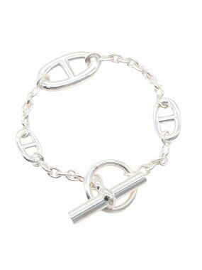 Hermes Bracelet Chaine D'ancre Farandole 14.5 925 Sterling Silver